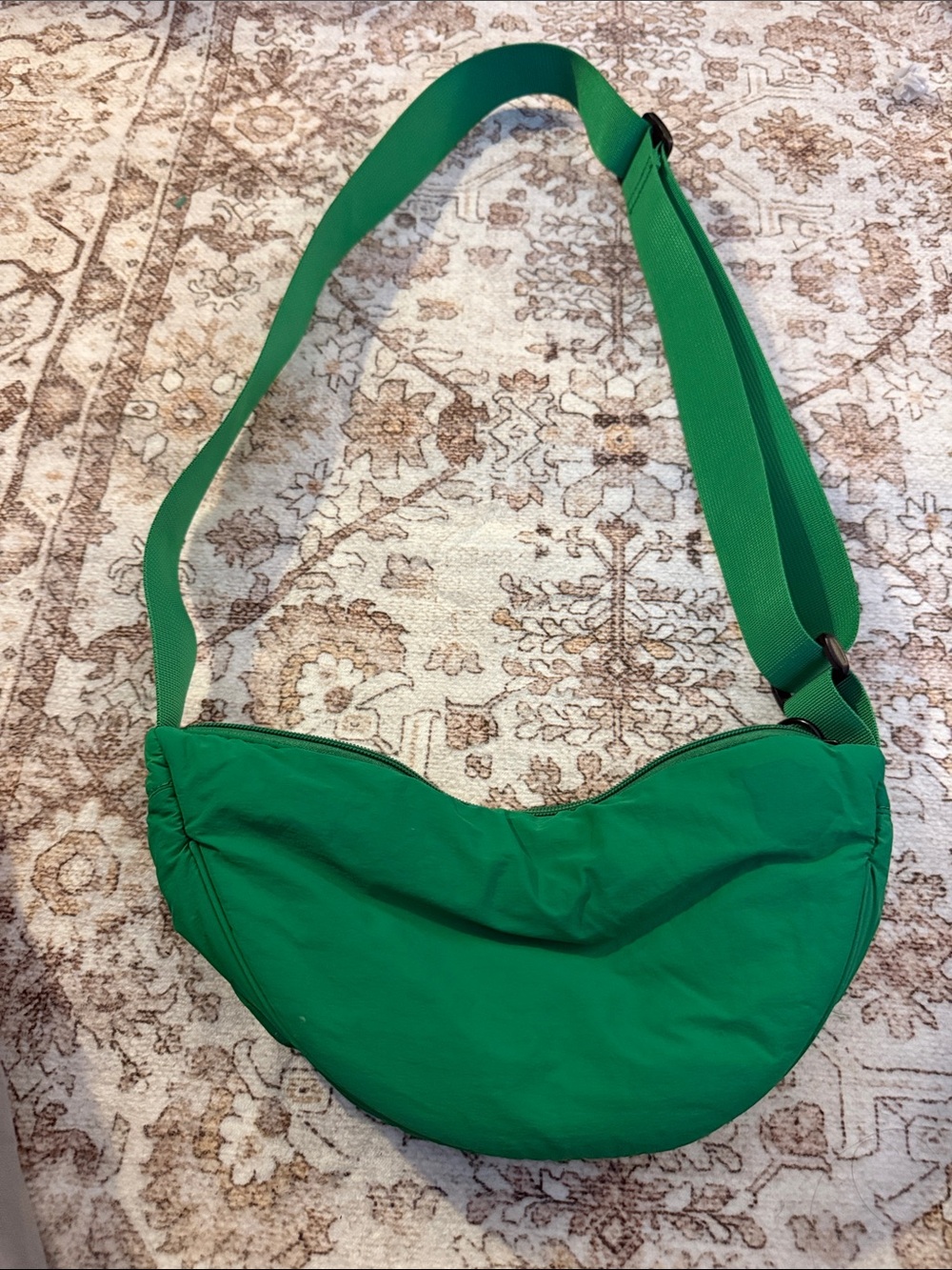 Street Level Emerald Green Crescent Crossbody Bag